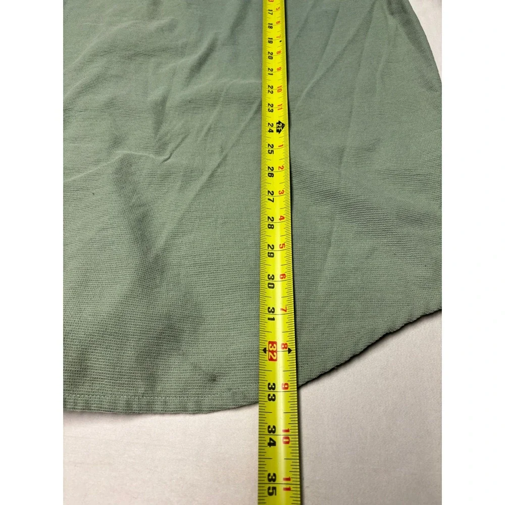 The North Face Mens XL Short Sleeve Button Down Shirt Sage Green Textured Nylon